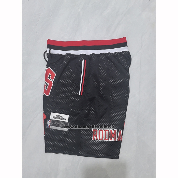 Pantaloncini Chicago Bulls Mitchell & Ness Just Don 1996-97 Nero